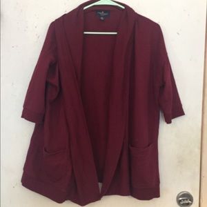 AE Burgundy Cardigan with pockets